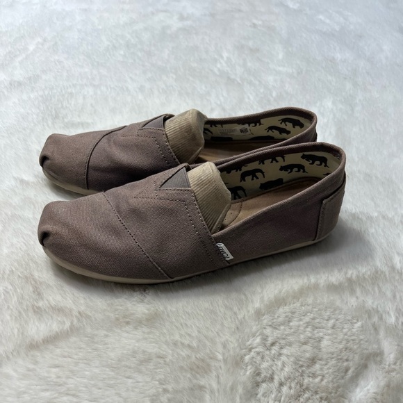 Toms classic canvas slip on espadrille shoe womens size 9 - Picture 1 of 12